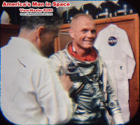 Astronaut John Glenn, Jr. suited up in Hangar S - Airplanes and Rockets