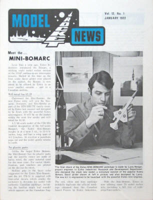 Estes Model Rocket News - vol. 12, no. 1, January 1972 - Airplanes and Rockets