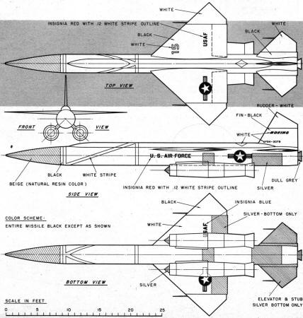 Bomarc 3-View Drawing - Airplanes and Rockets