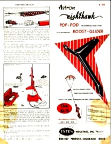 Estes Nighthawk rocket boost glider building instructions - Airplanes and Rockets