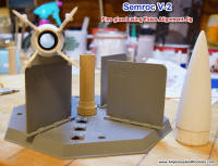 Semroc V-2 model rocket fin alignment using jig - Airplanes and Rockets