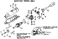 Dremel Moto-Tool Model 380 Parts List & Exploded View - Airplanes and Rockets