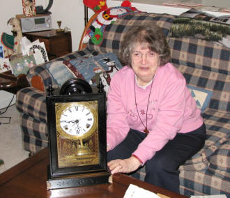 Ansonia Mantel Clock w/Mary Goodwin - Airplanes and Rockets