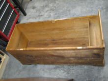 Antique clothes chest restoration (before stripping) - Airplanes and Rockets