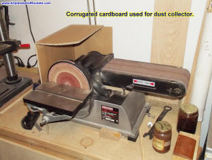 Corrugated Cardboard Dust Collector for Belt Sander - Airplanes and Rockets