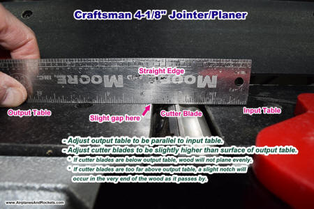 Craftsman 4-1/8" Jointer/Planer Cutter Blade Height Adjustment - Airplanes and Rockets