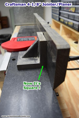 Craftsman 4-1/8" Jointer-Planer Input Feed Table Square