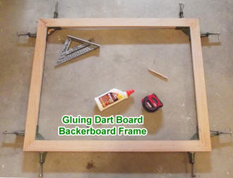 Dart Board Backerboard Frame Gluing - Airlpanes and Rockets