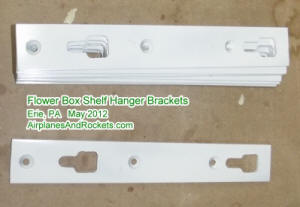 1/8" Aluminum flower box shelf hangers - Airplanes and Rockets