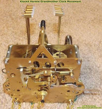 Hermle Grandmother Clock Movement (front) - Airplanes and Rockets