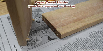 Oak Paper Towel Holder - Dowel Holes Ready for Assembly - Airplanes and Rockets