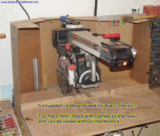 Cardboard Dust Collector for Craftsman Radial Arm Saw - Airplanes and Rockets