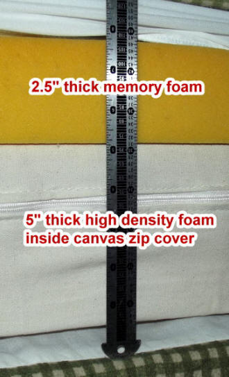 5" high density foam + 2.5" memory foam mattress - Airplanes and Rockets