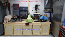 96" x 28" Workbench Built from 2x4s & Plywood - Airplanes and Rockets