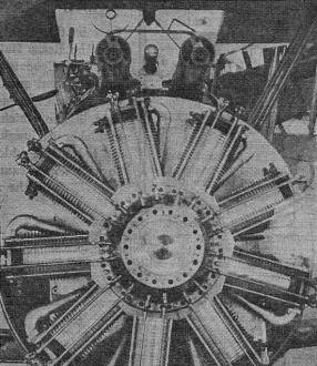 Shows in rare detail the Clerget rotary engine as it was mounted in the Sopwith Camel - Airplanes and Rockets