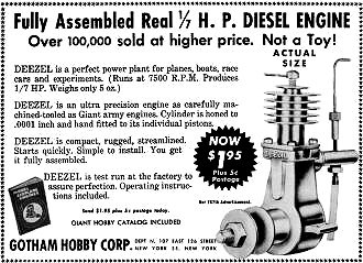 Deezel Engine, January 1955 Model Airplane News - Airplanes and Rockets