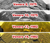 Venera 9, 10, 13, 14 Venus Surface Images - Airplanes and Rockets