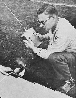 Author checks his modified Live Wire Cruiser prior to takeoff - Airplanes and Rockets