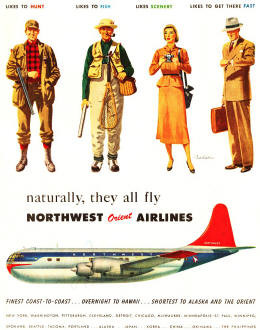 Northwest Orient Airlines, April 29, 1950 The Saturday Evening Post - RF Cafe