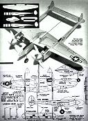 Wee -38 Lightning Article & Plans, December 1959 American Modeler - Airplanes and Rockets