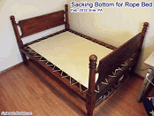 Antique Rope Bed with Sacking Bottom - Airplanes and Rockets