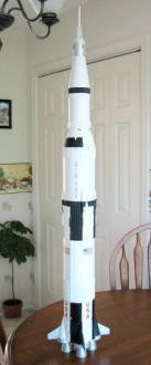 Estes Saturn V model rocket - after painting - Airplanes and Rockets