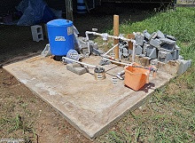 Field Well House original components after building was torn down - Airplanes and Rockets